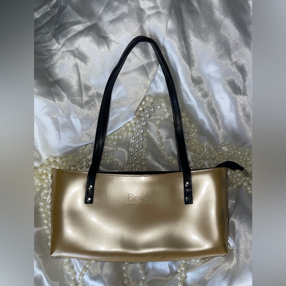 Beijo Elegant Gold and Black Shoulder Bag